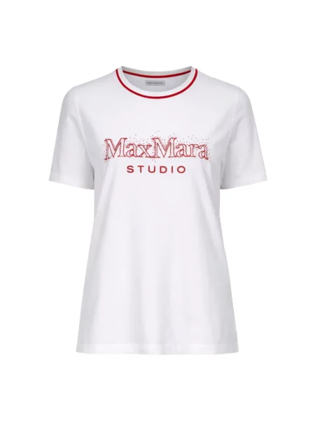 Koszulka Max Mara Studio z autografem biała