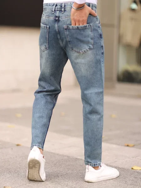 Trendyol Medium Blue Boyfriend Jeans albastru