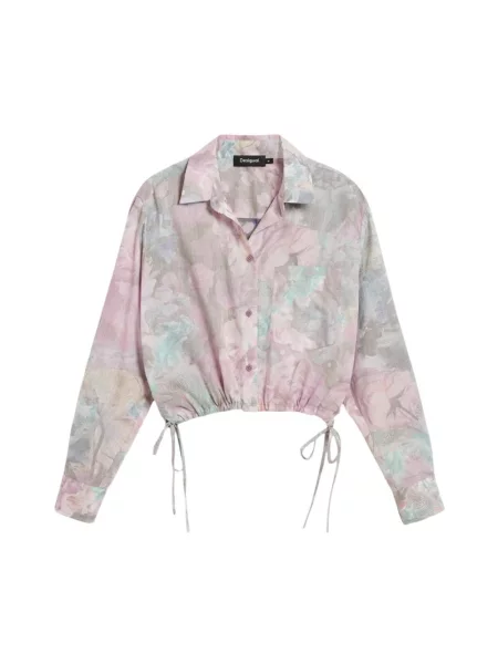 Koszula Desigual w kwiatki różowa