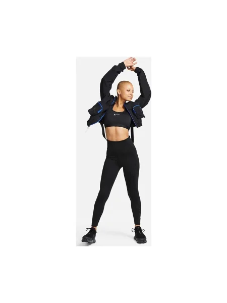 NIKE Športová podprsenka SWOOSH / biela čierna