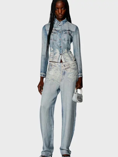 Блуза Diesel блакитна