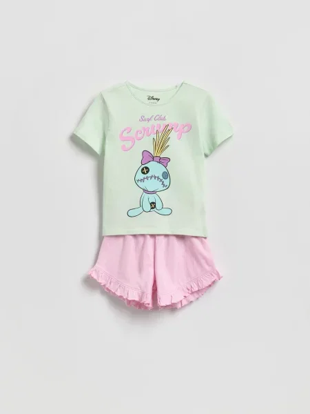 Reserved Dvoudílné pyžamo Lilo & Stitch mátově zelená