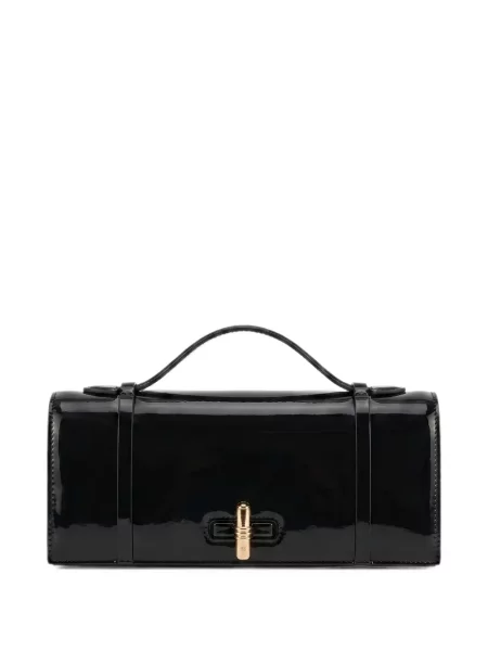 Geantă shopper Malone Souliers din piele de lac negru