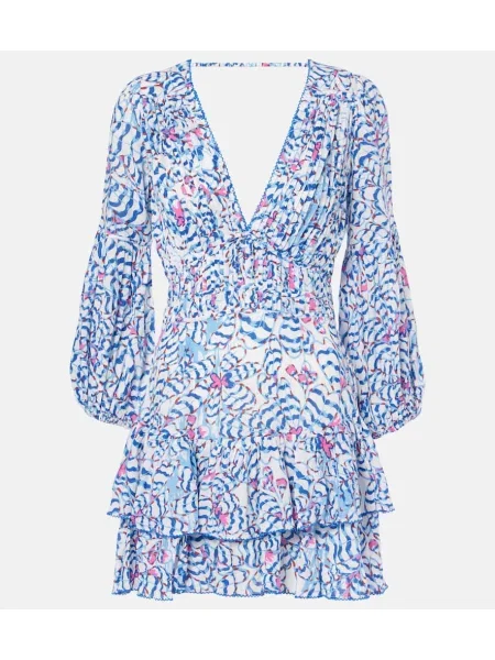 Rochie Poupette St Barth cu imagine albastru