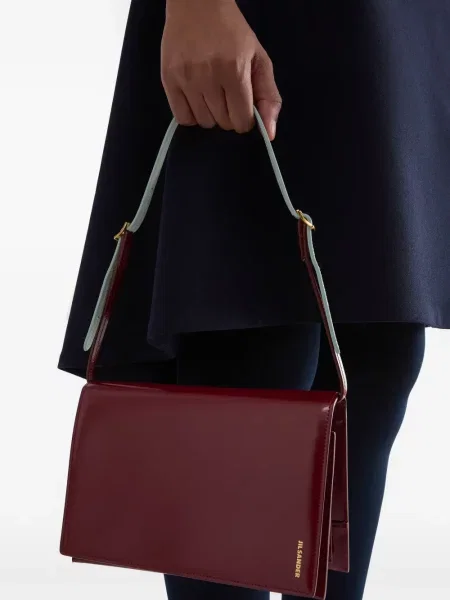 Geantă Jil Sander din piele roșu