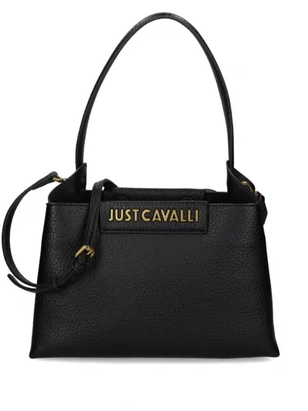 Geantă Just Cavalli cu autograf negru