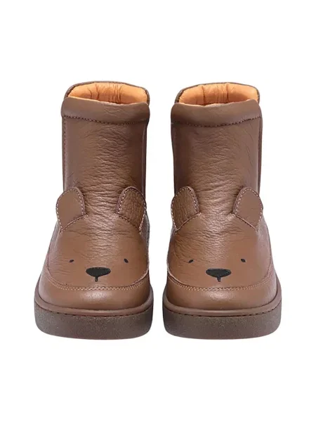 Donsje ghete de iarnă pentru copii din piele Thuru Classic Boots Bear maro
