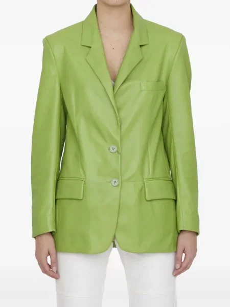 Sacou Salvatore Santoro din piele verde