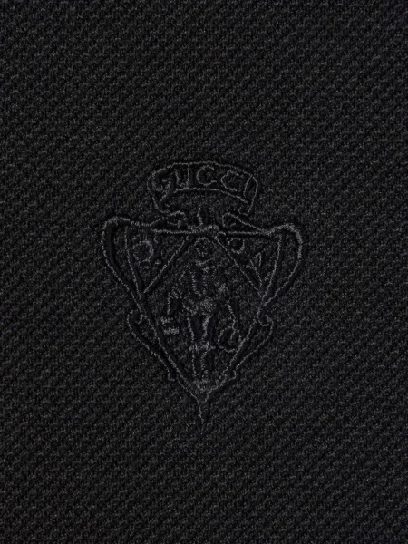 Polo Gucci cu broderie negru