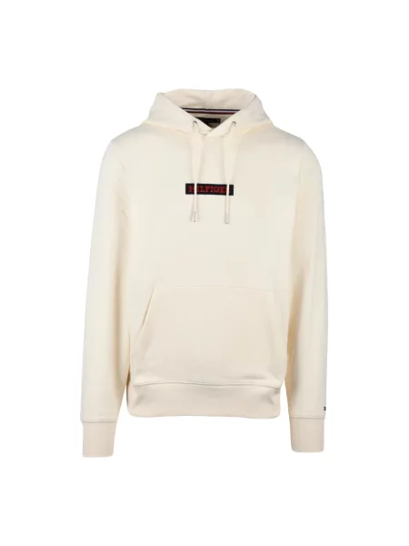 Bluza z kapturem Tommy Hilfiger z kapturem beżowa