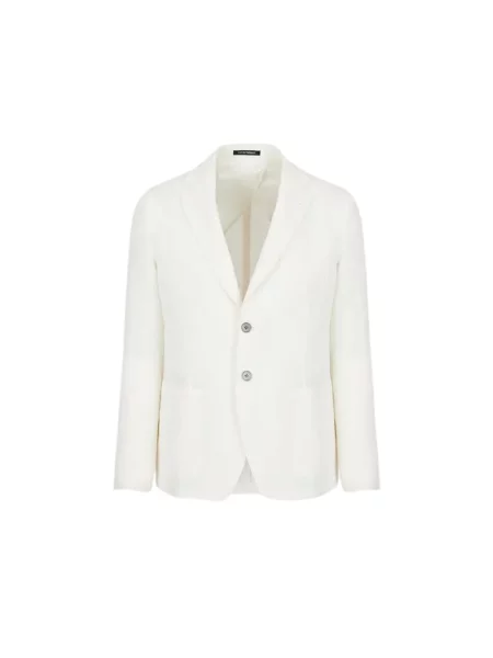 Lniana marynarka Emporio Armani biała