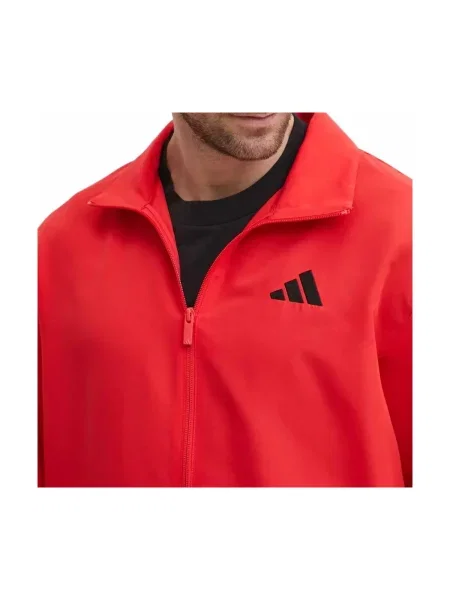 Csíkos melegítő szett Adidas piros