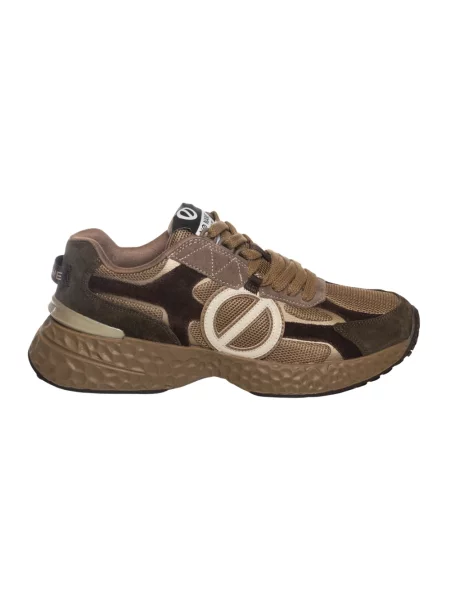 Sneakersy No Name zamszowe brązowe