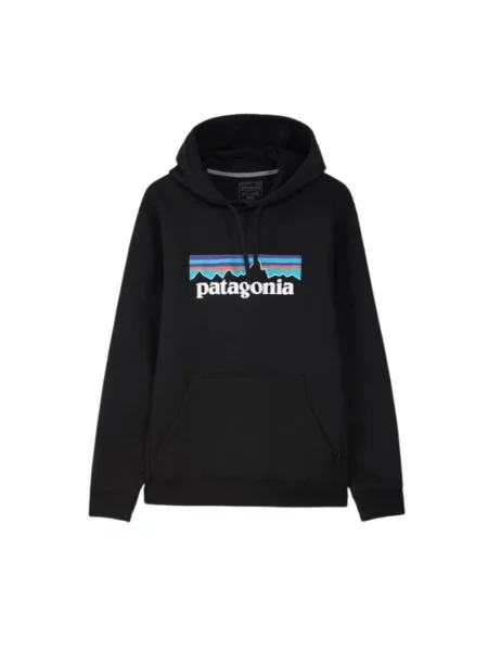 Bluza z kapturem Patagonia z kapturem z logo czarna