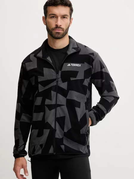 Geacă Adidas Terrex cu imagine negru