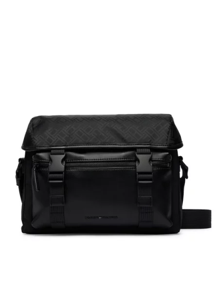Brašna Tommy Hilfiger Th Jacquard Satchel černá