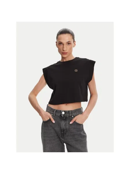 TWINSET Футболка Regular Fit чорний