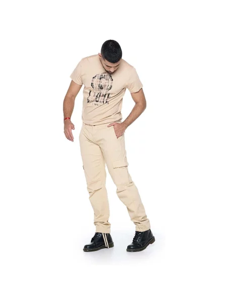 Pantaloni cargo Leone 1947 galben