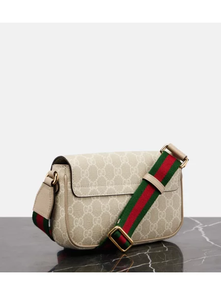 Geanta crossbody Gucci Ophidia din canvas maro