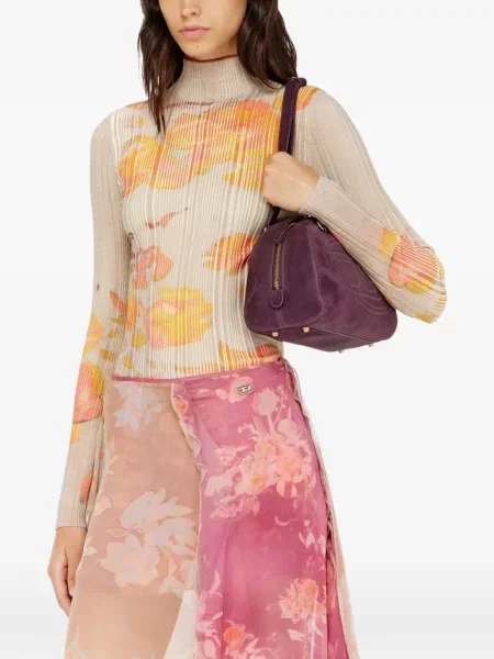Top Diesel de lână cu model floral cu imagine
