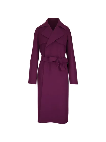 Cu centură palton Michael Kors de lână violet