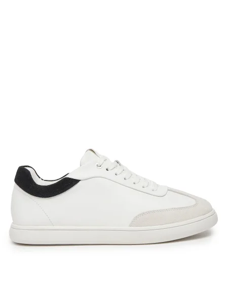 Кожени маратонки Calvin Klein LP CUPSOLE LACE UP LTH MIX бяло