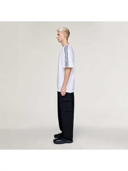 T-shirt Raw Edge 3 Stripes Short Sleeve T-Shirt Chalk White XL biała