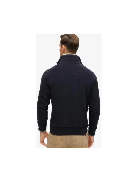Bluza Superdry z nadrukiem z długim rękawem niebieska