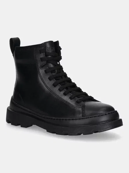 Usnjeni nizki škornji Camper Brutus+ črna