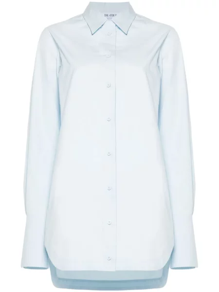 Rochie tip cămașă The Attico albastru