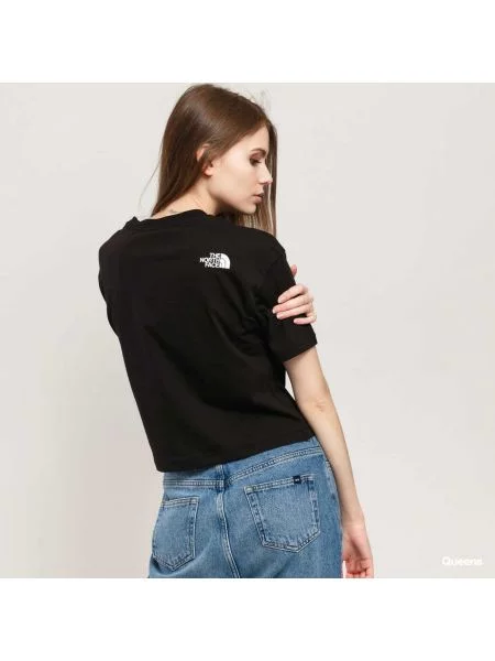 Тениска The North Face W Cropped SD Tee Black XL черно