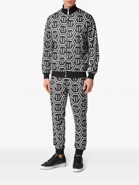 Raštuotas striukė Philipp Plein juoda