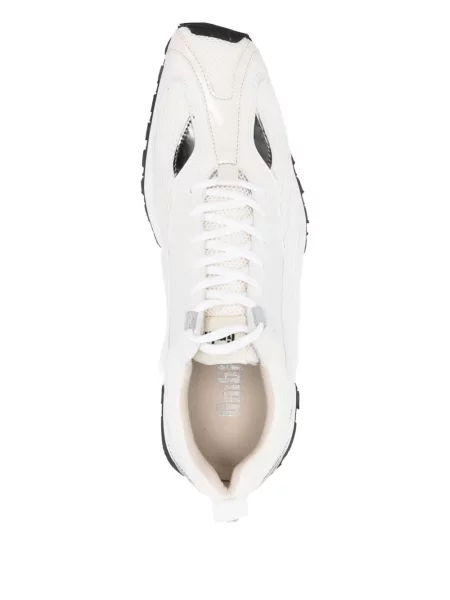 Sneakerși Gmbh cu șireturi din dantelă alb