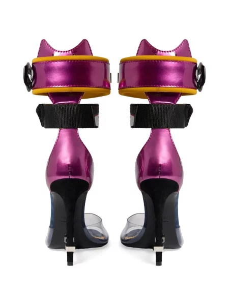 Sandale Dsquared2 din piele cu bretele roz
