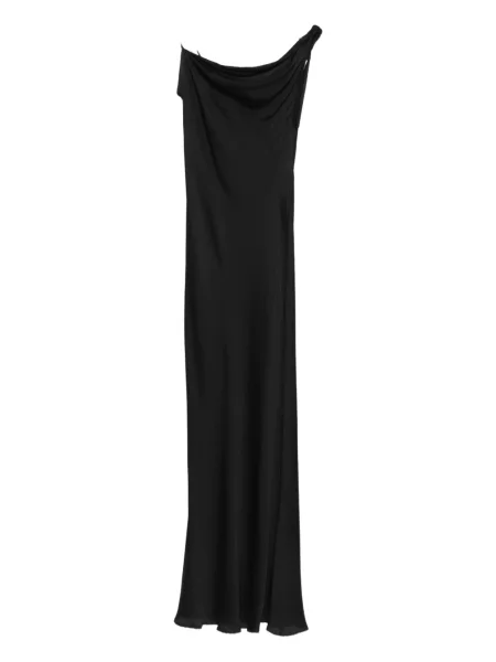 Rochie midi Twinset până la genunchi cu un umăr gol de costum negru