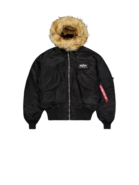 ALPHA INDUSTRIES Geacă de iarnă / alb negru