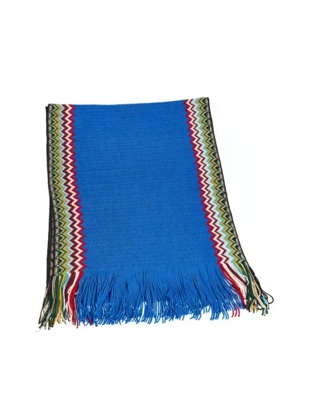 Szal Missoni wełniana niebieska