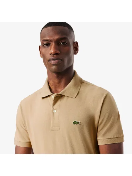Lacoste Koszulka Polo Classic Fit Light Piqué beżowa