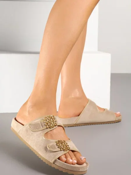 Papuci Mairna închis bej