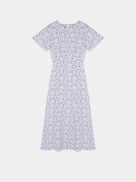 Сукня міді Braska молочний бавовна/віскоза