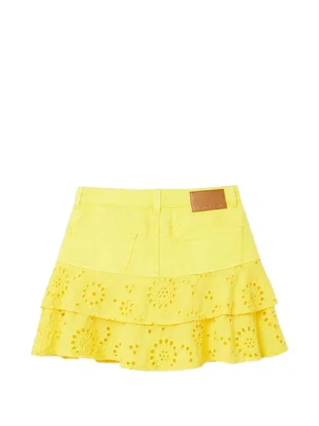 Spódnica mini dziecięca Desigual żółta