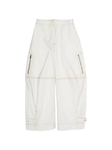 Pantaloni Bimba Y Lola cu talie joasă alb