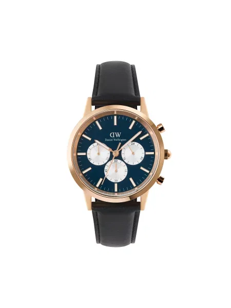 Sat s kronografom Daniel Wellington crna