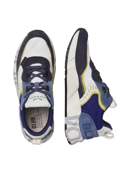 Sneakersy Voile Blanche skórzane niebieskie
