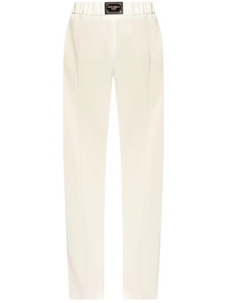 Pantaloni Dolce & Gabbana de lână alb