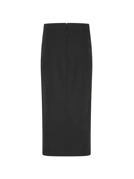 Fustă midi Emporio Armani cu volane negru