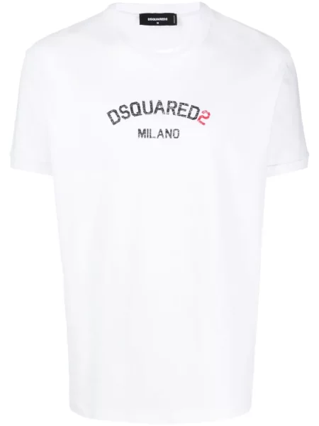 Tricou Dsquared2 cu imagine alb