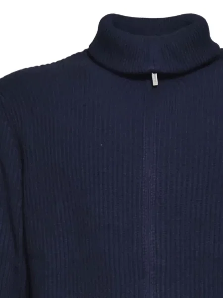 Cardigan Mc2 Saint Barth cu nervuri albastru