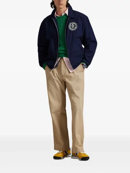 Ριγέ polo Polo Ralph Lauren με κουκούλα με αυτόγραφο λευκό