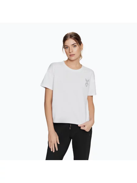 Тренировъчна тениска за жени Cardio Bunny Bright white бяло